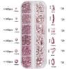 Nail Art Rhinestones Pink Flat Back Rhinestones for Makeup Nail Gems Nail Crystals Diamonds Jewelry Rhinestones for Face and Nail Design DIY Crafts Decoration view 2