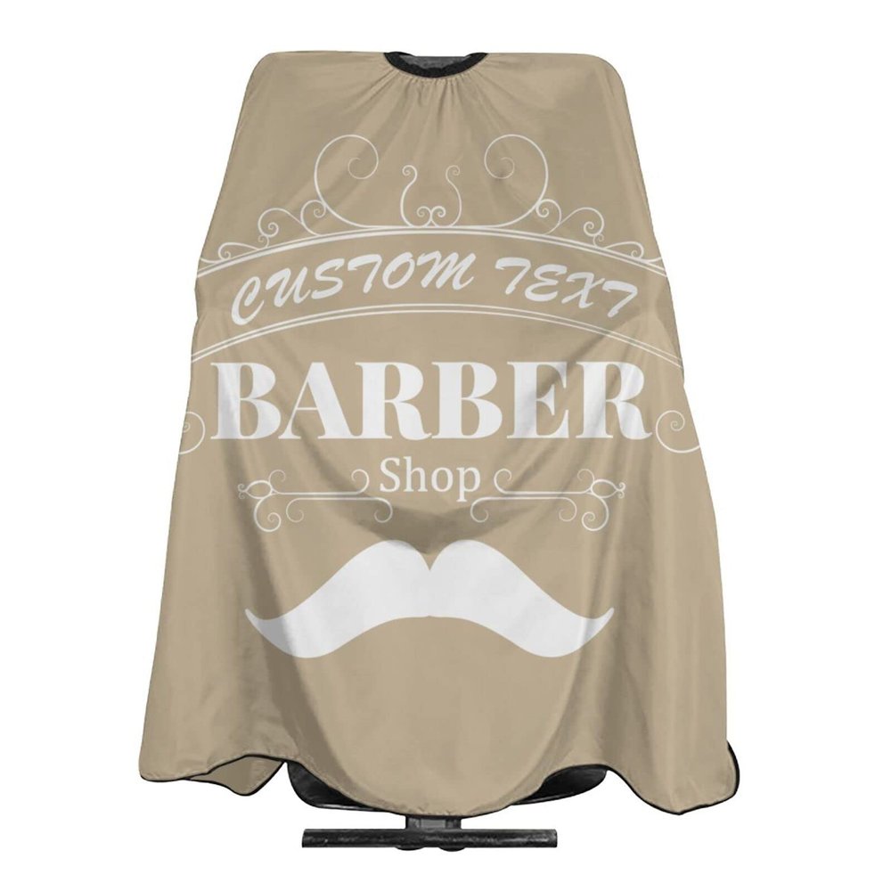 Custom Barber Cape Hairdresser Cape, Add Your Photo Text Logo Personalized Barber Salon Cape for Men, Customized Hair Cutting Cape for Home Salon Barbershop