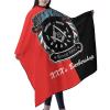 Custom Barber Cape Hairdresser Cape, Add Your Photo Text Logo Personalized Barber Red Black Salon Cape for Men, Customized Hair Cutting Cape for Home Salon Barbershop view 2