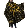 Custom Barber Cape Hairdresser Cape, Add Your Photo Text Logo Personalized Barbershop Glod Salon Cape for Men, Customized Hair Cutting Cape for Home Salon Barbershop view 2