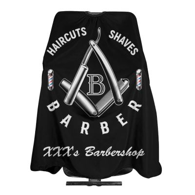 Custom Barber Cape Hairdresser Cape, Add Your Photo Text Logo Personalized Barber Salon Cape for Men, Customized Hair Cutting Cape for Home Salon Barbershop