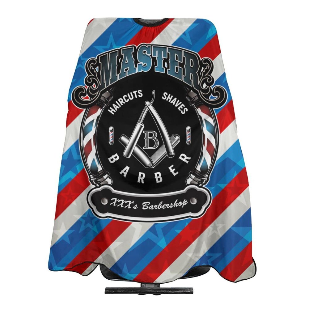 Custom Barber Cape Hairdresser Cape, Add Your Photo Text Logo Personalized Barber Salon Cape for Men, Customized Hair Cutting Cape for Home Salon Barbershop