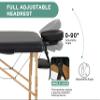 Capacmkseh Massage Tables Portable Lash Bed 73 inch Tattoo Table, Height Adjustable Portable Spa Bed, 2 Folding Chiropractic Table w/Carry Case/Face Cradle/Hand Pallet/Bolster for Physical Therapist view 4