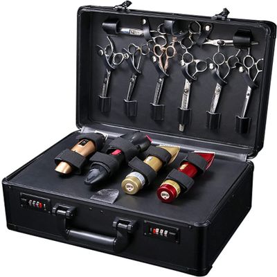 Barber Carrying Case Barber Case, Stylist Tool Box Professional Salon Hair Cutting Grooming Kit Storage Organizer for Clippers, Scissors, Barber Supplies with Secure Numlock (Type 3)