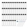 Elfenstall- 50pcs 5ml 1/6oz Vials Clear Glass Bottle with Orifice Reducer Black Caps Jars Portable For Travel Essential Oil Perfume Liquid Sampling Sample + Free 5pcs 3ml Dropper view 1