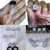 Elfenstall- 50pcs 5ml 1/6oz Vials Clear Glass Bottle with Orifice Reducer Black Caps Jars Portable For Travel Essential Oil Perfume Liquid Sampling Sample + Free 5pcs 3ml Dropper view 3