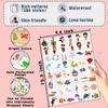Partywind 384 Mixed Styles Temporary Tattoos for Kids, Cute Tattoo Stickers as Birthday Surprise Boys and Girls, Party Supplies Favors with Dinosaur/Mermaid/Pirate and More (8 Sheets) view 3