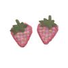 2PCS Fabric Strawberry Hair Clips for Women Girls Sweet Hairpins Pink Barrettes Duckbill Hair Accessories view 2