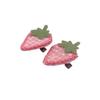 2PCS Fabric Strawberry Hair Clips for Women Girls Sweet Hairpins Pink Barrettes Duckbill Hair Accessories view 3