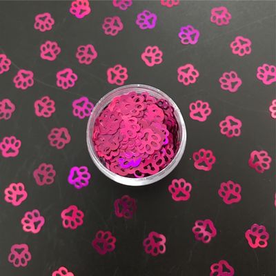 10 Grams/Pack - Peachblow QUTE Paw Print Glitter - Festival Rave Beauty Makeup Face Body Nail Art Decoration LB900