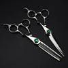 Hair Cutting Shears, 6 Inch Professional Japan 440c Steel Upscale Green Gem Cut Hair Scissors Haircut Thinning Barber Cutting Shears Hairdressing Scissors (Color : Set) view 1