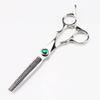Hair Cutting Shears, 6 Inch Professional Japan 440c Steel Upscale Green Gem Cut Hair Scissors Haircut Thinning Barber Cutting Shears Hairdressing Scissors (Color : Set) view 4