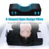 Toymay Comfortable Eyelash Extension Neck Pillow,Memory Foam Neck Contour Pillow for Sleeping Support,Beauty Salon Lash Grafting Pillow,Removable Black Velvet Cervical Pillow view 3