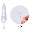 50pcs/Pack Permanent Makeup Needles Cartridge for Eyebrow Eyliner Tattoo Machine 1P 3P 5P 5F 7F for Ombre Powder Eyebrow Shading Microblading Makeup (50pcs 1P) view 2