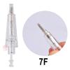50pcs/Pack Permanent Makeup Needles Cartridge for Eyebrow Eyliner Tattoo Machine 1P 3P 5P 5F 7F for Ombre Powder Eyebrow Shading Microblading Makeup (50pcs 7F) view 2