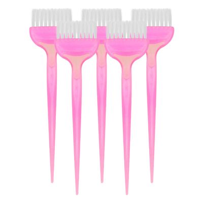 5pcs Hair Dye Applicator Brush for Salon and Home Use Pink ABS