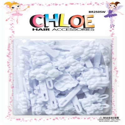 Chloe Hair Accessories | Twin Animal Hair Pins | 32 PCS - White