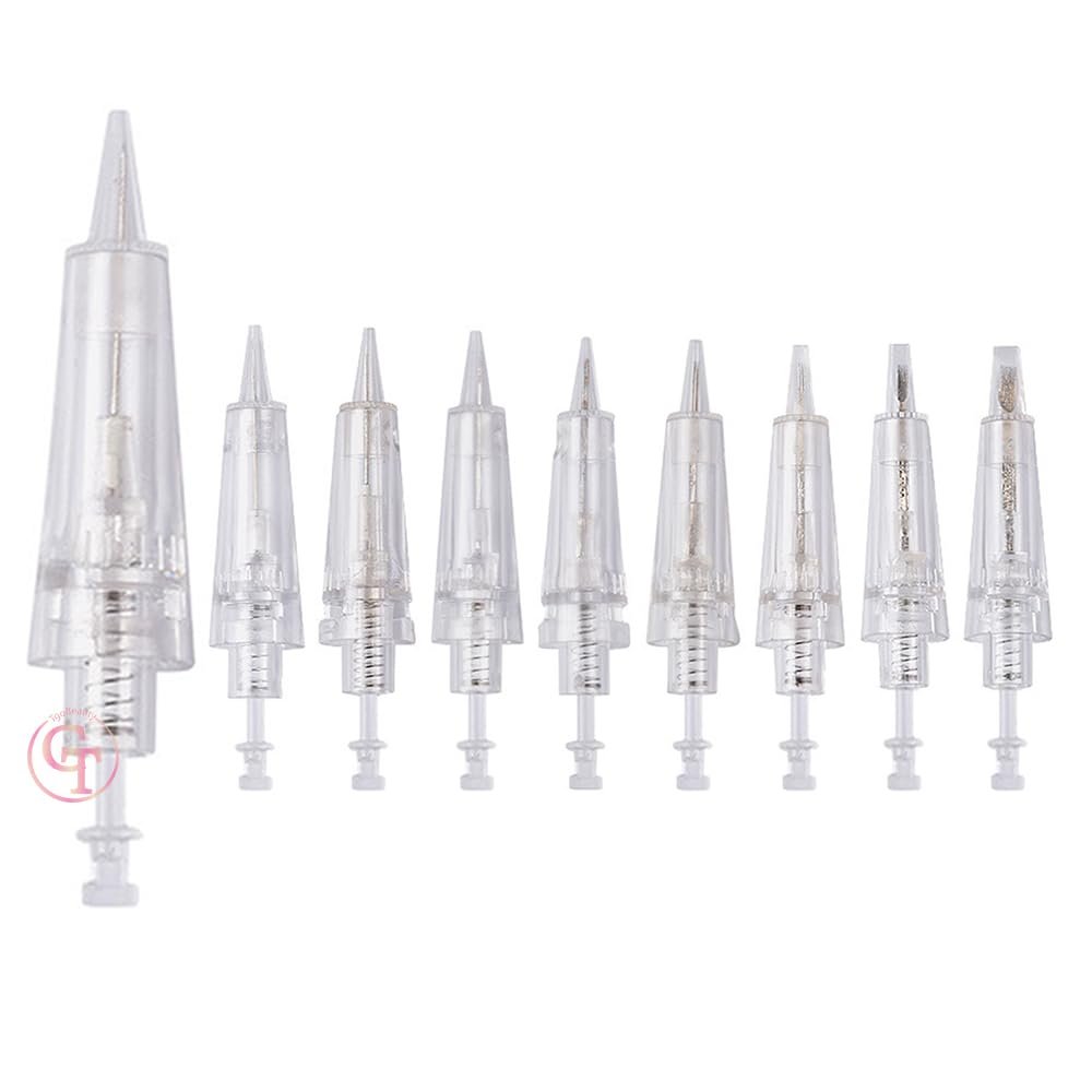 50pcs/Pack Permanent Makeup Needles Cartridge for Eyebrow Eyliner Tattoo Machine 1P 3P 5P 5F 7F for Ombre Powder Eyebrow Shading Microblading Makeup (50pcs 5P)
