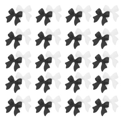 FRCOLOR 100Pcs Bow Nail Charms 3D Resin Mini Bows Nail Art Accessories for DIY Manicure Home Salon Decoration