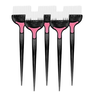 LALAFINA 5pcs Hair Dye Applicator Brush for Easy Hair Coloring Treatment Soft Bristle Inverted Film Care Brush for Home Salon Use Black
