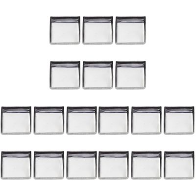 FRCOLOR 180pcs Empty Square Stainless Steel Pans for Makeup for Eyeshadow Blusher and Pressed Powder Containers for Crafting and Cosmetic Projects