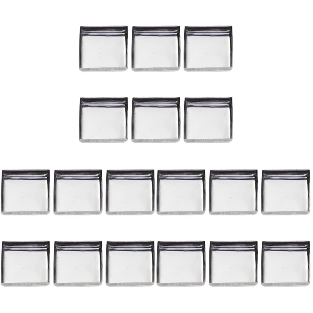 FRCOLOR 180pcs Empty Square Stainless Steel Pans for Makeup for Eyeshadow Blusher and Pressed Powder Containers for Crafting and Cosmetic Projects