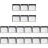 FRCOLOR 180pcs Empty Square Stainless Steel Pans for Makeup for Eyeshadow Blusher and Pressed Powder Containers for Crafting and Cosmetic Projects view 1
