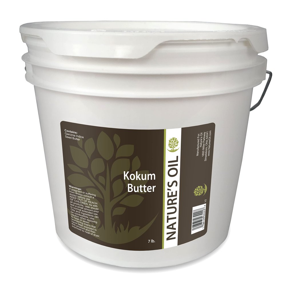 Nature's Oil Kokum Butter, Naturally Refined, 7 lbs (1 Gallon)
