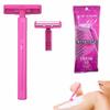 2 Packs 20 Ct Women's Razors Disposable Twin Blade Hair Removal Shaver Pink view 3
