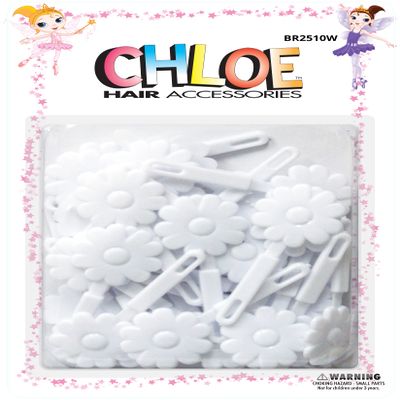 Chloe Hair Accessories | Barrette Cosmo | 32 PCS - White