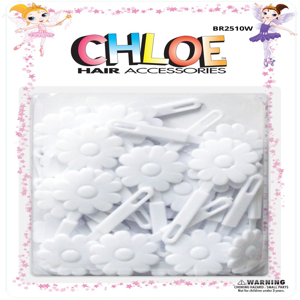 Chloe Hair Accessories | Barrette Cosmo | 32 PCS - White