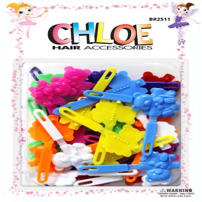 Chloe Hair Accessories | Single Bear Hair Pins | 32 PCS - Assorted