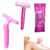 10 Disposable Razors Twin Blade Shaving Women Hair Removal Trimmer Shaver Pink view 3