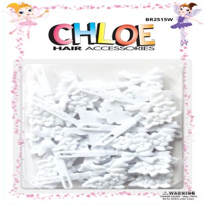 Chloe Hair Accessories | Barrette Bouquet Hair Pins | 24 PCS - White