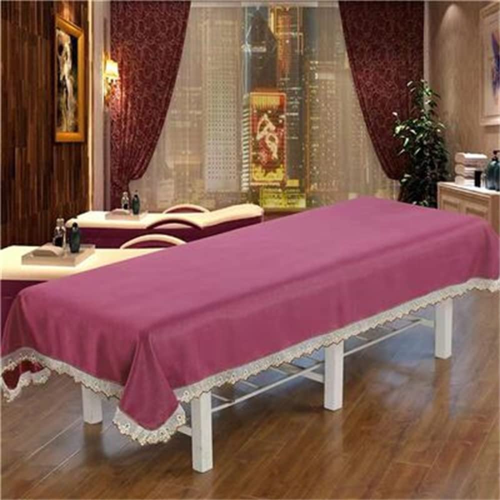 Cotton Protective Massage Table Bed Cover Salon Bed Sheet Cover with Face Hole Massage Table Cover Sheet Solid Color Massage Sheet Cover Beauty Salon Spa Sheet-F 31x79inch(80x200cm)