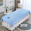 Cotton Spa Massage Treatment Table Bed Cover with Face Hole Salon Bed Sheet Solid Color Massage Table Sheet Beauty Salon Spa Sheet for Massage Bed-E 31x79inch(80x200cm) view 1