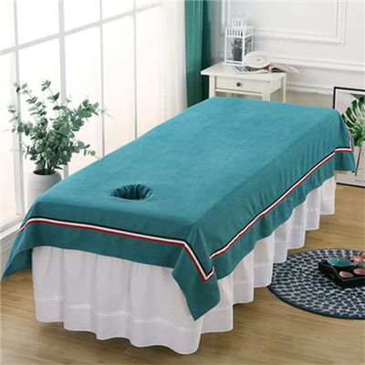 Darley Salon Couch Sheet with Face Hole Massage Table Cover Sheet Soft Cotton Beauty Salon Spa Sheet Bed Sheet Cover Beauty Salon Massage SPA Center Bed Sheets-B 31x79inch(80x200cm)