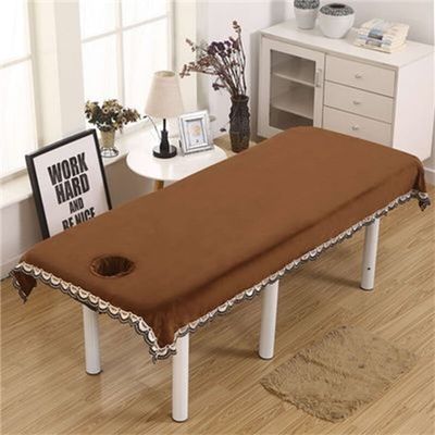 Darley Cotton Salon Couch Sheet with Face Hole SPA Massage Couch Cover Washable Massage Table Cover Sheet Beauty Salon Spa Sheet Beauty Massage SPA Couch Cover-C 39x79inch(100x200cm)