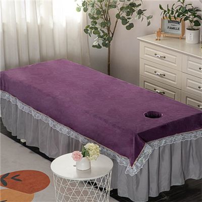 Bed Sheet Cover All-round Wrap SPA Massage Couch Cover Fully Wrap Around Sides Beauty Salon Spa Massage Table Cloth Pure Color Beauty Salon Spa Sheet Waterproof With Breathing Hole-A 47x87inch(120x220