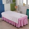 Cotton Massage Table Cloth with Face Hole Massage Table Cover Sheet Solid Color Salon Couch Sheet Spa Massage Treatment Table Bed Cover for Massage Bed-B 39x79inch(100x200cm) view 1