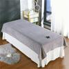 Cotton SPA Massage Couch Cover with Face Hole Massage Table Cloth Solid Color Beauty Salon Spa Sheet Bed Sheet Cover Beauty Couch Cover for Massage Tables Bed Treatment-C 31x79inch(80x200cm) view 1