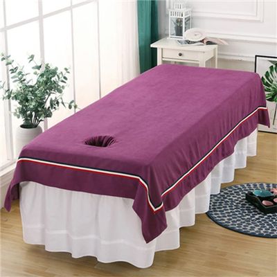 Darley Salon Couch Sheet with Face Hole Massage Table Cover Sheet Soft Cotton Beauty Salon Spa Sheet Bed Sheet Cover Beauty Salon Massage SPA Center Bed Sheets-C 31x79inch(80x200cm)