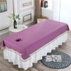 Cotton Spa Massage Treatment Table Bed Cover with Face Hole Salon Bed Sheet Solid Color Massage Table Sheet Beauty Salon Spa Sheet for Massage Bed-A 31x79inch(80x200cm) view 1