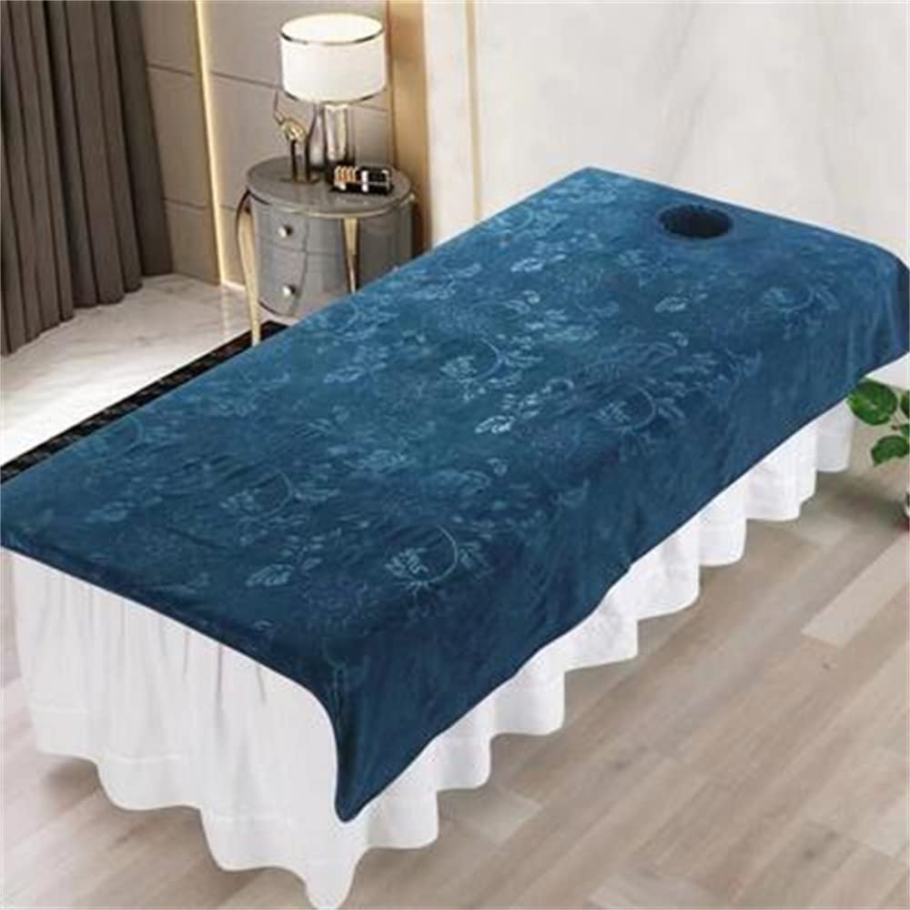 Darley Beauty Salon Spa Sheet with Face Hole Bed Sheet Cover Soft Massage Sheet Cover Salon Couch Sheet SPA Massage Table Cover for Massage Bed-B 31x75inch(80x190cm)
