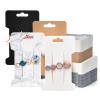 300 PCS Hair Clip Bow Display Cards Hair Barrettes Jewelry Display Holder Rectangle Paper Cardboard for Hair Accessories Display and Organizing, 4 x 2-1/2 Inches (Multicolor) view 1