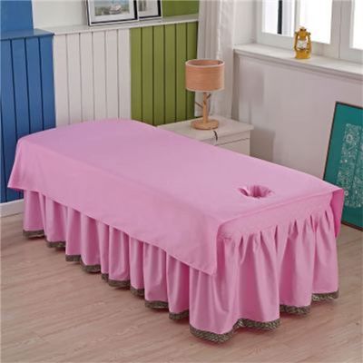 Cotton Massage Table Cloth with Face Hole Massage Table Cover Sheet Solid Color Salon Couch Sheet Spa Massage Treatment Table Bed Cover for Massage Bed-G 31x75inch(80x190cm)