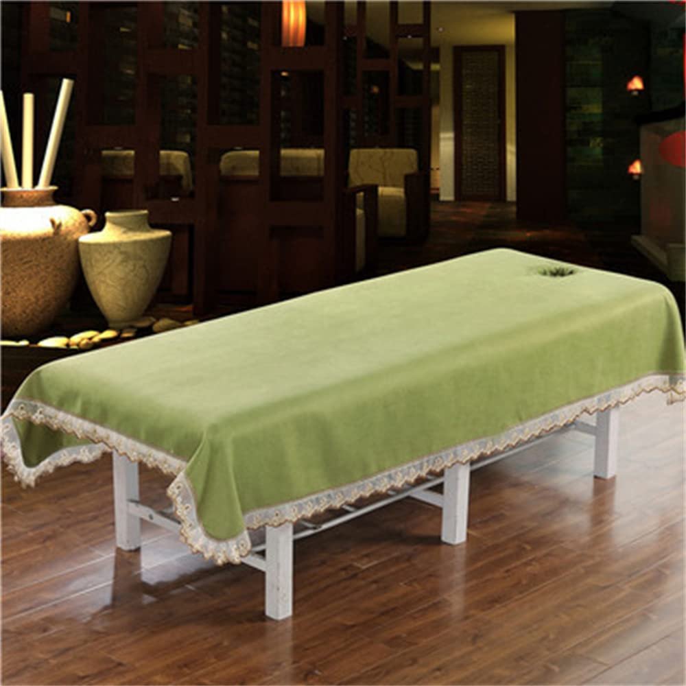 Cotton Beauty Bedsheet Beauty Salon Massage Cover with Face Hole Beauty Couch Cover for Massage Tables Bed Treatment Solid Color Massage Table Cloth for Massage Bed-I 31x79inch(80x200cm)