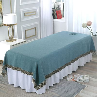 Darley Cotton Beauty Salon Spa Sheet with Face Hole Beauty Salon Spa Sheet Soft Beauty Bedsheet Massage Sheet Cover Salon Bed Sheet Cover SPA Massage Table Cover-C 31x79inch(80x200cm)