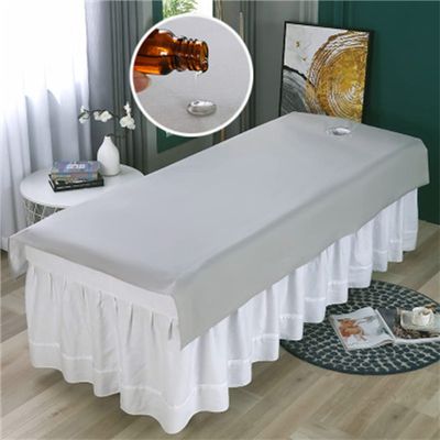 Beauty Bed Sheet Cover Soft SPA Massage Table Cover Mat Breathable Massage Table SPA Couch Cover Sheet Professional Facial Bed Cover With Face Hole Solid Color For Beauty Salon Spa-A 47x79inch(120x200