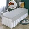 Beauty Bed Sheet Cover Soft SPA Massage Table Cover Mat Breathable Massage Table SPA Couch Cover Sheet Professional Facial Bed Cover With Face Hole Solid Color For Beauty Salon Spa-A 47x79inch(120x200 view 1